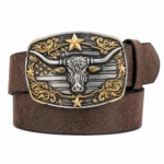 Ceinture cowboy taureau et étoile