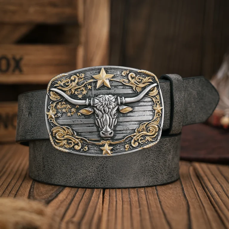 Ceinture cowboy taureau et étoile
