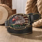 Ceinture cowboy tête aigle USA