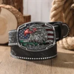 Ceinture cowboy tête aigle USA
