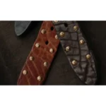 Ceinture cuir de vachette à rivets laiton
