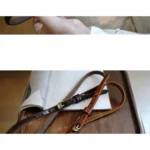 Ceinture fine cuir et boucle en laiton massif