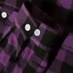 Chemise homme rouge noire à carreaux manches longues