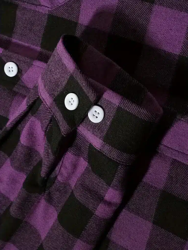 Chemise homme rouge noire à carreaux manches longues