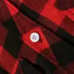 Chemise homme rouge noire à carreaux manches longues
