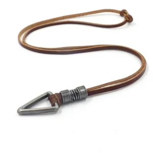 Collier en cuir homme vintage