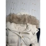 Doudoune femme capuche fourrure vintage matelassée