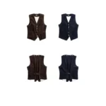 GIlet cowboy velour cotelé
