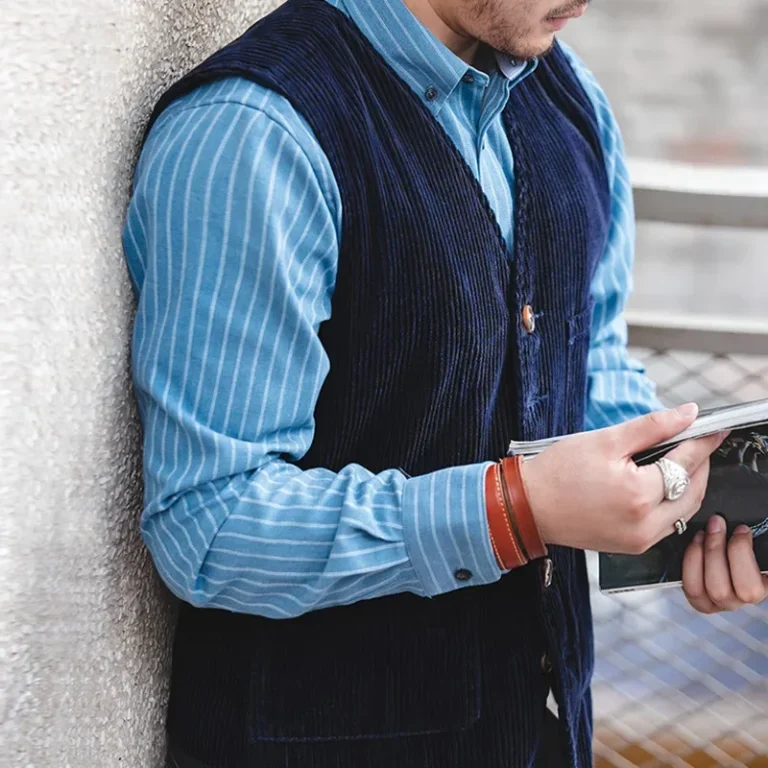 GIlet cowboy velour cotelé