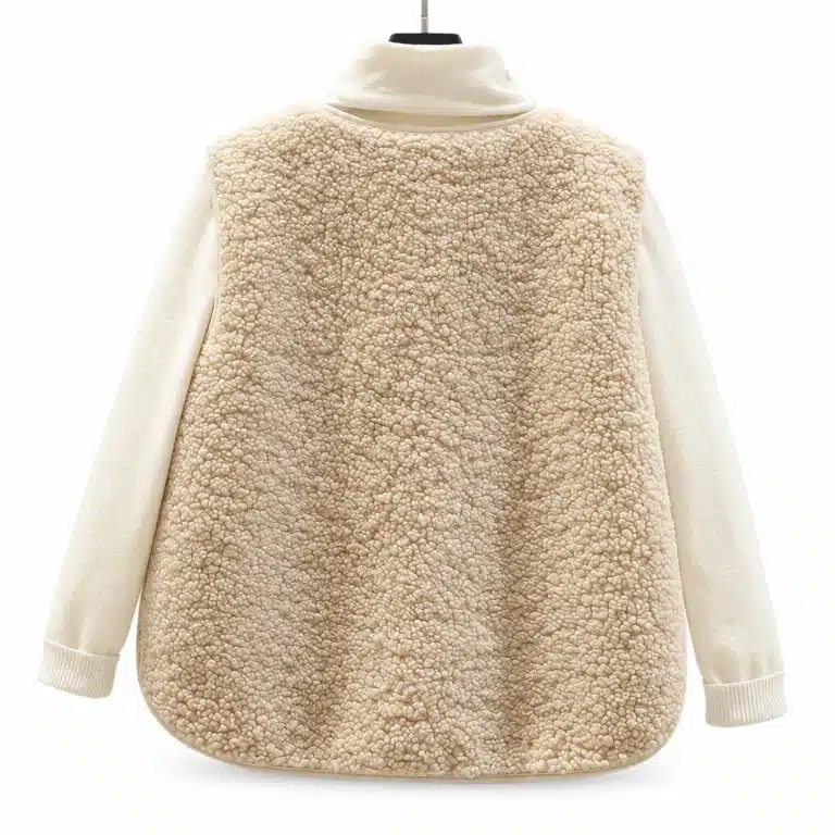 Gilet femme cowboy sans manches effet mouton
