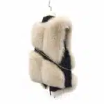 Gilet femme sans manches fourrure vegan zippés