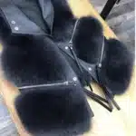 Gilet femme sans manches fourrure vegan zippés
