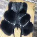 Gilet femme sans manches fourrure vegan zippés