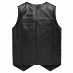 Gilet sans manche en cuir pour homme