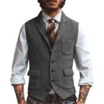 Gilet style Peaky Blinders - Gris