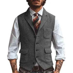 Gilet style Peaky Blinders - Gris