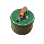 Interupteur et prise céramique - Interrupteur rotatif vert – bouton aspect bois
