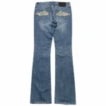 Jean cowboy femme motif d’ailes