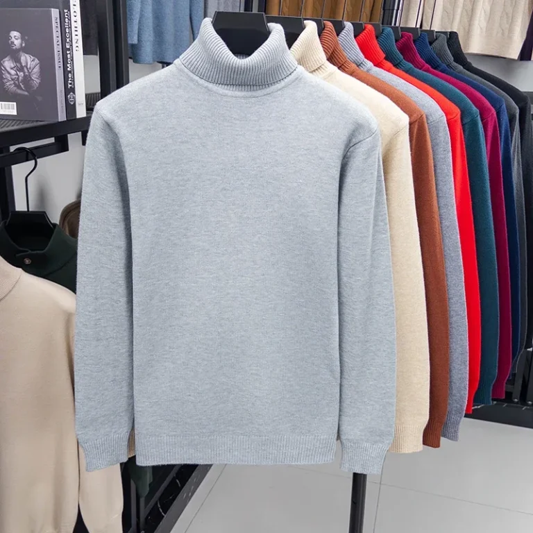 Pull col roulé homme