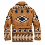 Pull femme noel western vintage losanges marron