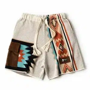 Short cowboy beige motifs amérindiens