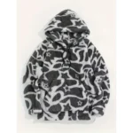 Sweat femme doux et cocooning cowboy - Gris foncé à motif abstrait