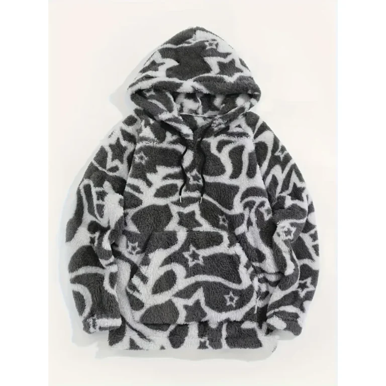 Sweat femme doux et cocooning cowboy - Gris foncé à motif abstrait