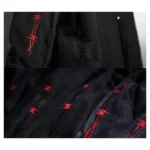 Veste jean noir skull rouge vintage
